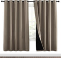 NICETOWN Taupe Full Shade Curtain Panels, Pair of Energy Smart & Noise Blocking by NICETOWN
