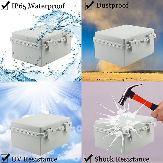 Sunnyglade ABS Plastic Dustproof Waterproof IP65 Junction Box Universal Durable - Image 5