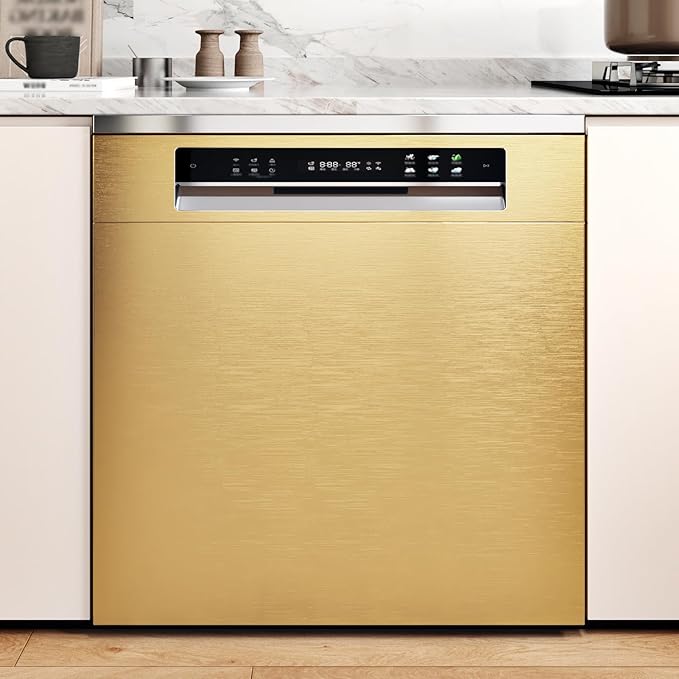 WESTICK Stainless Steel Gold Contact Paper Removable Metallic Gold Wallpaper - Image 4