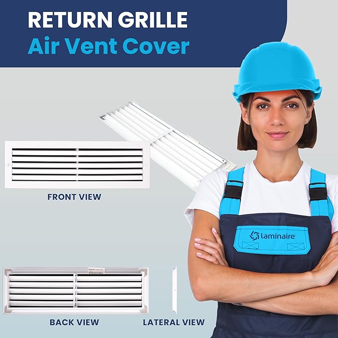 22x6 Inch Air Return Vent Cover Decorative – Premium Aluminum AC Vent Cover - Image 2