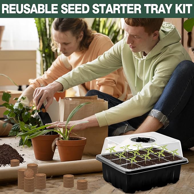 ZeeDix 6 Set Seed Starter Tray Kits, 6 Pack Seed Trays - Image 6