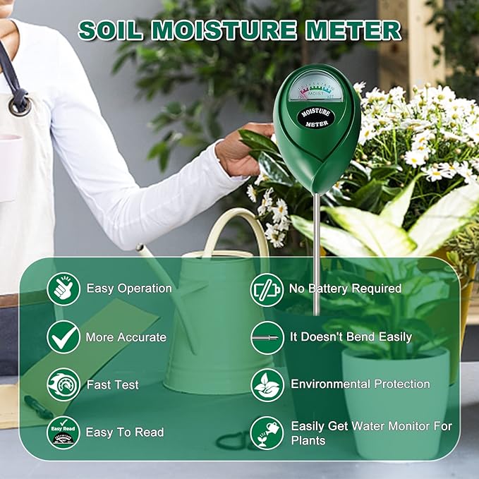 SZHLUX Moisture Meter Water Monitor Soil Hygrometer Sensor Care, Indoor & - Image 5