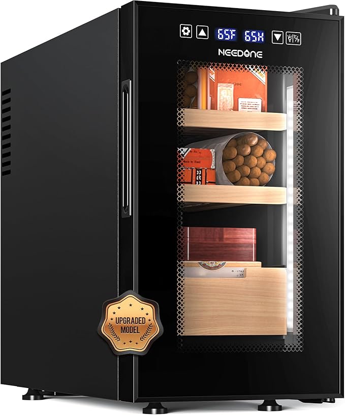 NEEDONE Cigar Humidor 23L Pro 1S, Smart Humidity & Temp Quiet Control System 2.0 by NEEDONE