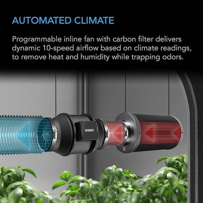 AC Infinity Advance Grow System 4x4, 4-Plant Kit, WiFi-Integrated Grow Tent Kit - Image 4