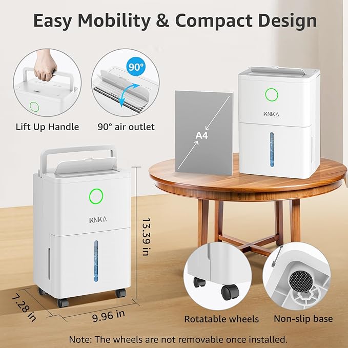 KNKA 1600 sq.ft Dehumidifier for Basement, 21 Pint Dehumidifiers for Home - Image 8