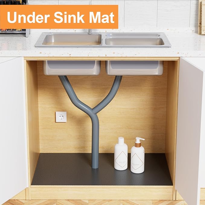 FLPMIX Shelf Liners for Kitchen Cabinets: 19" Wide Waterproof Large Under Sink - Image 3