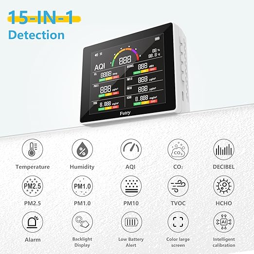 15 in 1 Air Quality Monitor Indoor - Image 2