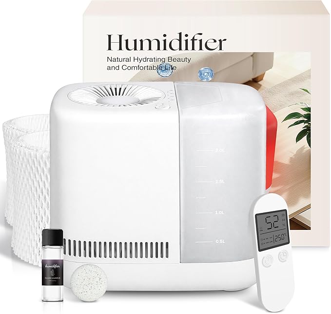 Evaporative Humidifier for Bedroom – Dishwasher Safe, No White Dust, Smart by Unknown