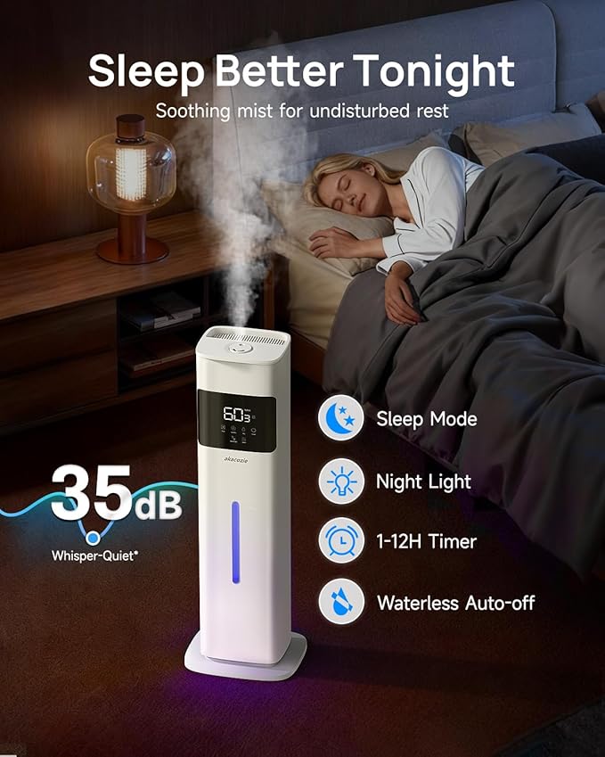 Warm & Cool Mist Humidifiers for Bedroom 500 sq ft, 2.1Gal/8L Top-Fill - Image 5
