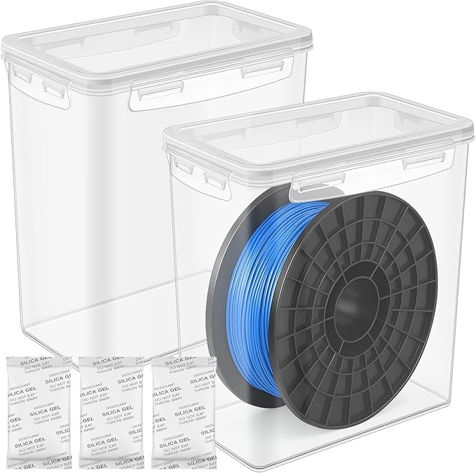 2 Pcs Filament Storage Box for 3D Printer 10 x 9 x 6 Inches Filament Storage by Kritkin