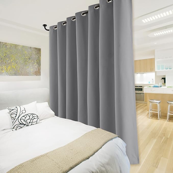 NICETOWN Total Shade Patio Door Curtain, Heavy-Duty Full Light Shading Sliding - Image 7