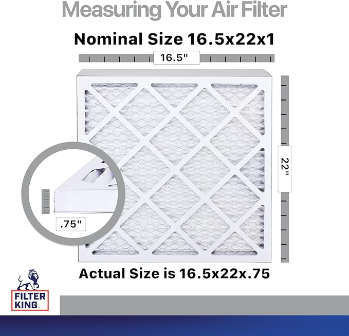 Filter King 16.5x22x1 Air Filter | 4-PACK | Carbon MERV 8 HVAC Pleated A/C - Image 2