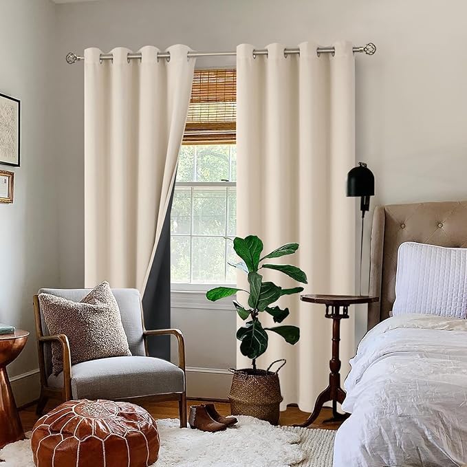 BGment Thermal Insulated 100% Blackout Curtains 84 Inch Length 2 Panels - Image 2