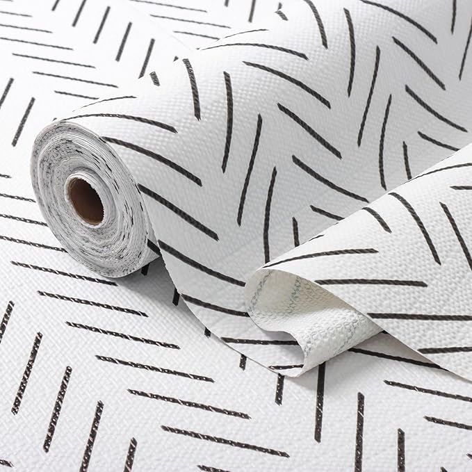 Tatyanna Shelf Liner for Kitchen Cabinets Non Adhesive Cabinet Liners Stripe - Image 8