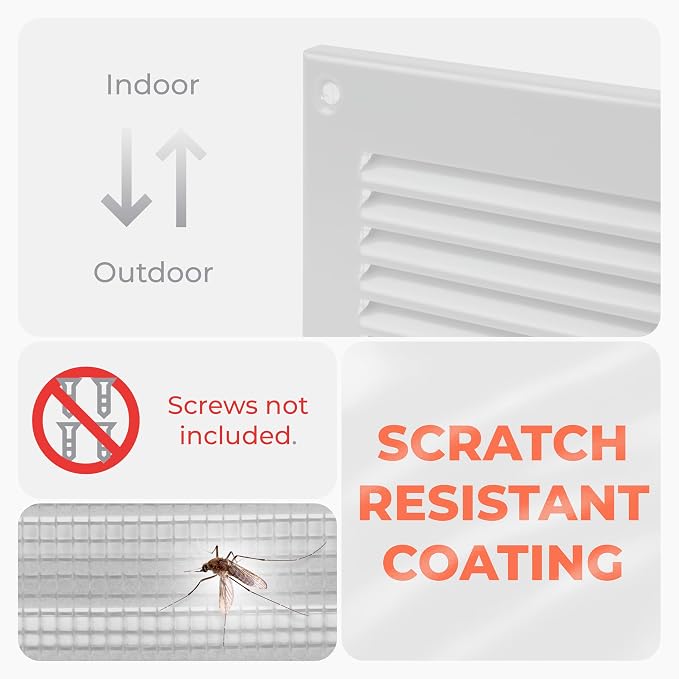 HVAC OV 12" x 4" Inch White Metal Vent Cover – Ceiling Vents Covers - Image 3