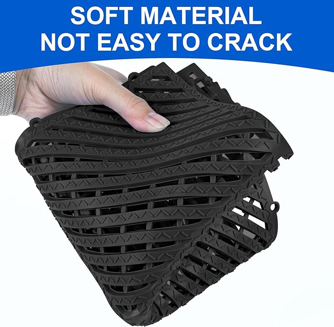 MYFAMIREA Modular Interlocking Cushion 12 Pack 11.8" x 11.8" Rubber Floor Tiles - Image 3