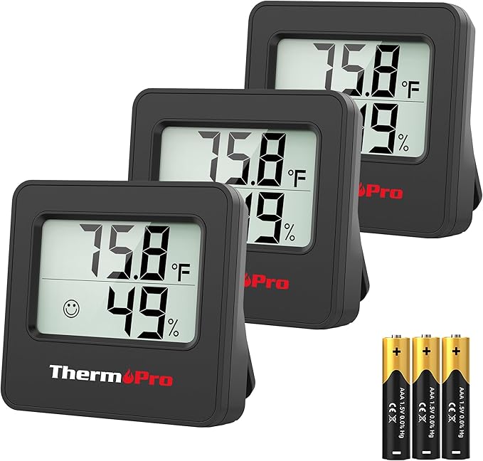 ThermoPro TP157 3 Pack Hygrometer Indoor Thermometer by ThermoPro