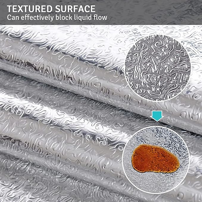 Kitchen Backsplash Wallpaper Peel and Stick Aluminum Foil Contact Paper Self - Image 4