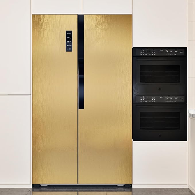 WESTICK Stainless Steel Gold Contact Paper Removable Metallic Gold Wallpaper - Image 7