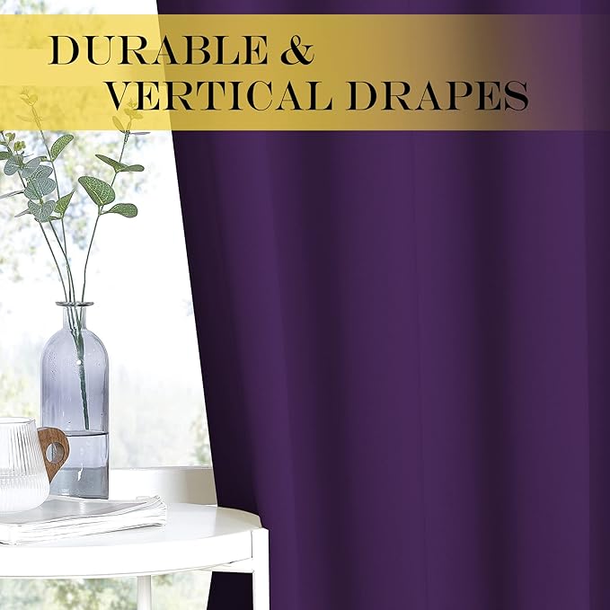 NICETOWN Blackout Curtains for Sliding Glass Door Room Divider Noise Reduce - Image 4