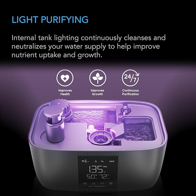 AC Infinity CLOUDFORGE T5, Warm Mist Plant Humidifier 9L - Image 6
