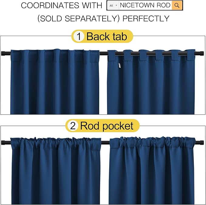 NICETOWN Blackout Curtain Panels Window Draperies - Image 3