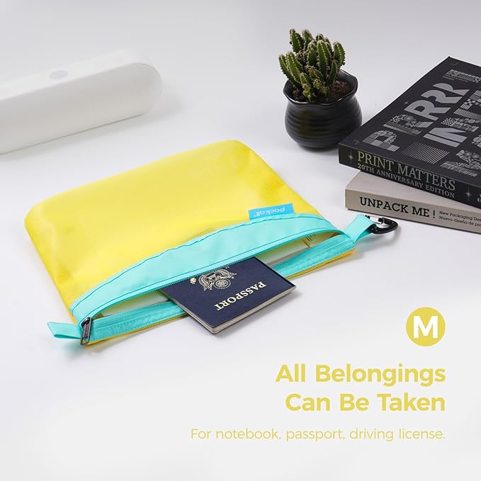 pack all 3 Pcs Water-Resistant Material Zipper Pouch Set, Mesh Zipper Bags - Image 3