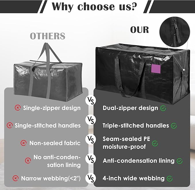 6 Pack Extra Large Heavy Duty Moving Bags - Image 9