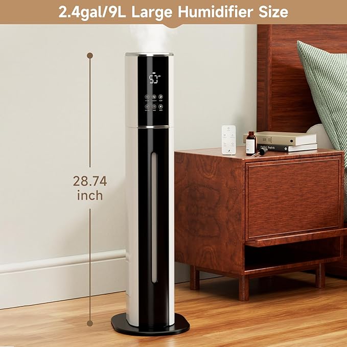 2.4Gal/9L Top Fill Quiet Ultrasonic Humidifier - Image 7