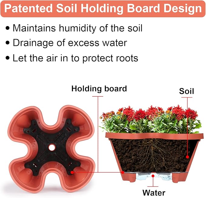GameXcel Vertical Planter 7 Tier Stackable Planters Garden Planters Strawberry - Image 3