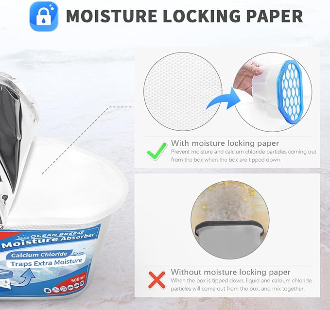 Vacplus Moisture Absorbers 6 Pack, Portable Humidity Absorber Boxes - Image 3