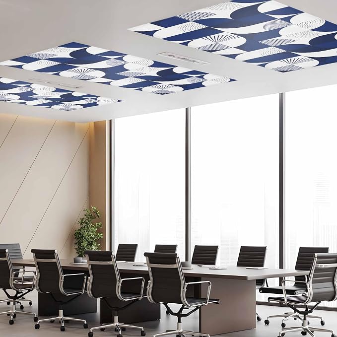 2 Pack Dark Blue Circular Fluorescent Light Covers - Image 4