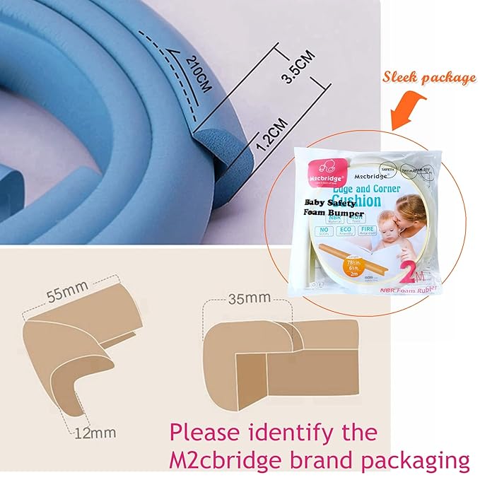 M2cbridge L Shape Extra Thick Furniture Table Edge Protectors Foam 6.5 Ft - Image 6