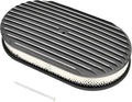 15" Black Aluminum Valve Covers Air Cleaner Kit Oval Full Polished Finned by TBAPFS
