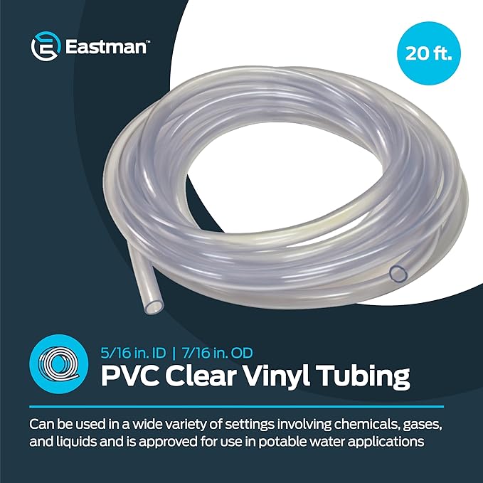 Eastman 5/16 Inch ID PVC Clear Vinyl Tubing, 20 Foot Length - Image 2