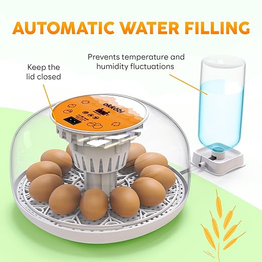Okkobi M12 Egg Incubator with Automatic Turner and Humidity Control - Image 3