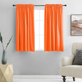 DONREN Vibrant Orange Autumn Curtains 48 Inch Length by DONREN