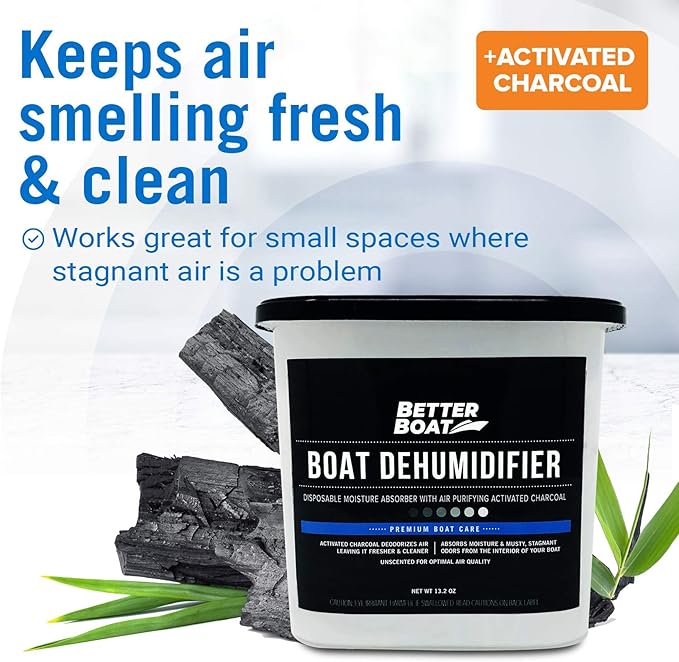 Moisture Absorber 4 Pack with Activated Charcoal Dehumidifier Bucket, Unscented - Image 8