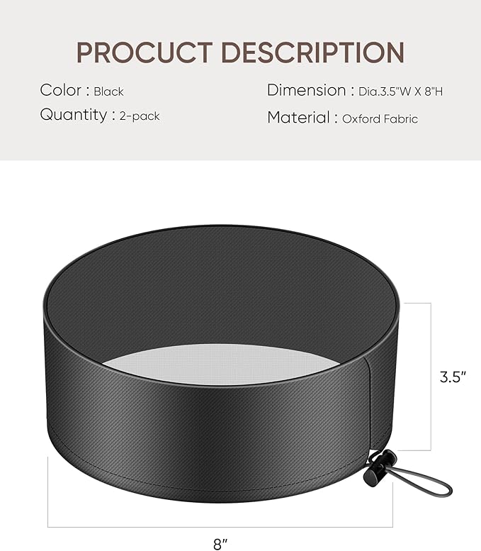 THE GROWING 2-Pcs 8" Mesh Grow Tent Vent Cover - Image 2
