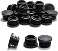 1" Plastic Hole Plugs Black -Round Chair Leg Caps, Flush Mount Pipe Plugs by EASYEAH