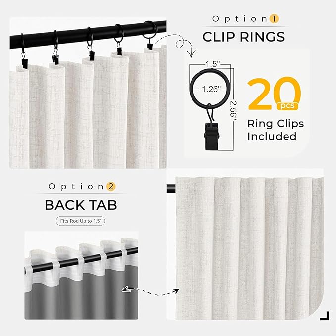 INOVADAY Thermal Sliding Door Curtains 100% Blackout Curtains - Image 4