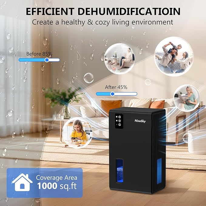 NineSky Dehumidifier, 98 OZ Dehumidifiers - Image 3
