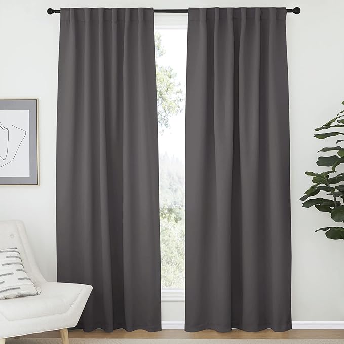 NICETOWN Blackout Living Room Curtains 80 inches Long, 1 Pair, Thermal by NICETOWN