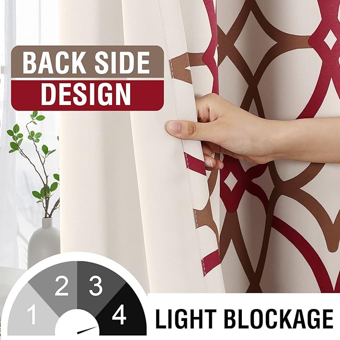 H.VERSAILTEX Blackout Curtains Printed Design - Image 3