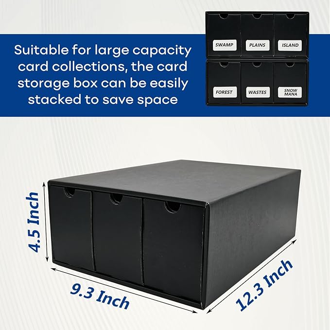 Trading Card Storage Box with 100 Dividers, Cardboard Collectors Cards - Image 6