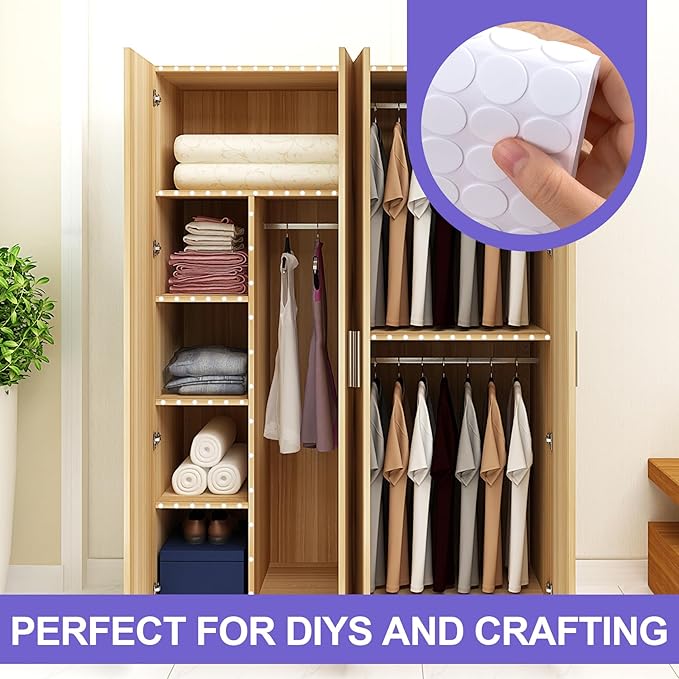 400 Pcs Small Felt Furniture Pads, Self-Adhesive EVA Foam Dot Circles, Round - Image 6