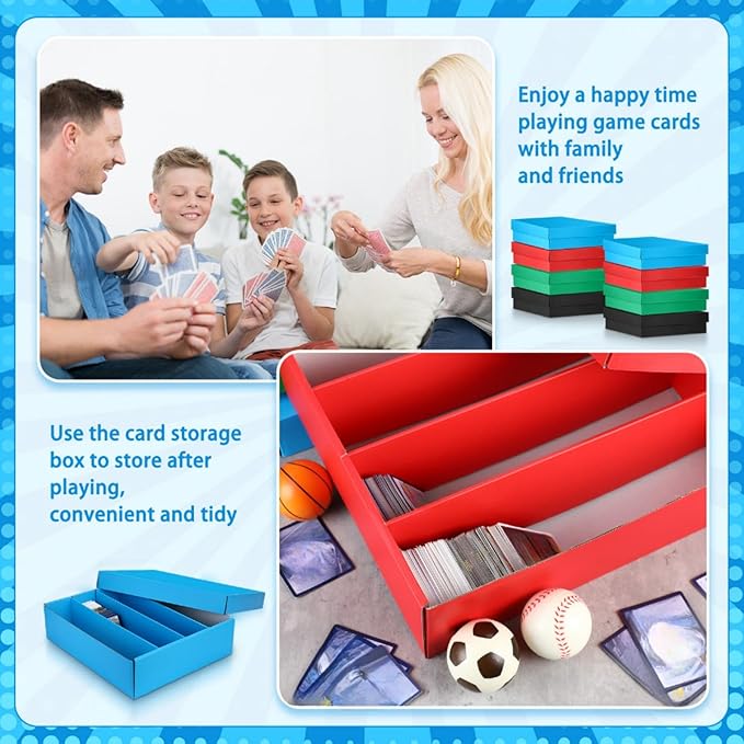 Seajan 16 Pcs 3200 Count Trading Card Storage Box Sports Card Storage Boxes Bulk - Image 5