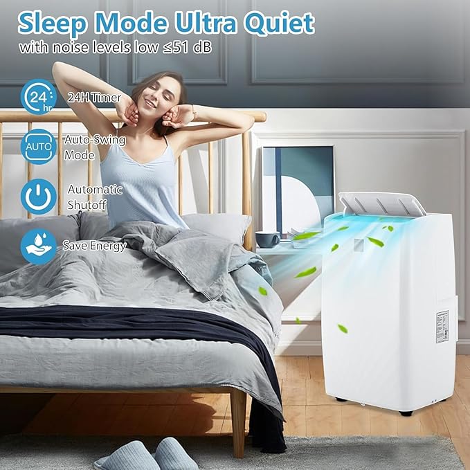 14, 000 BTU Portable AC Unit– 4-in-1 Portable Air Conditioner - Image 6