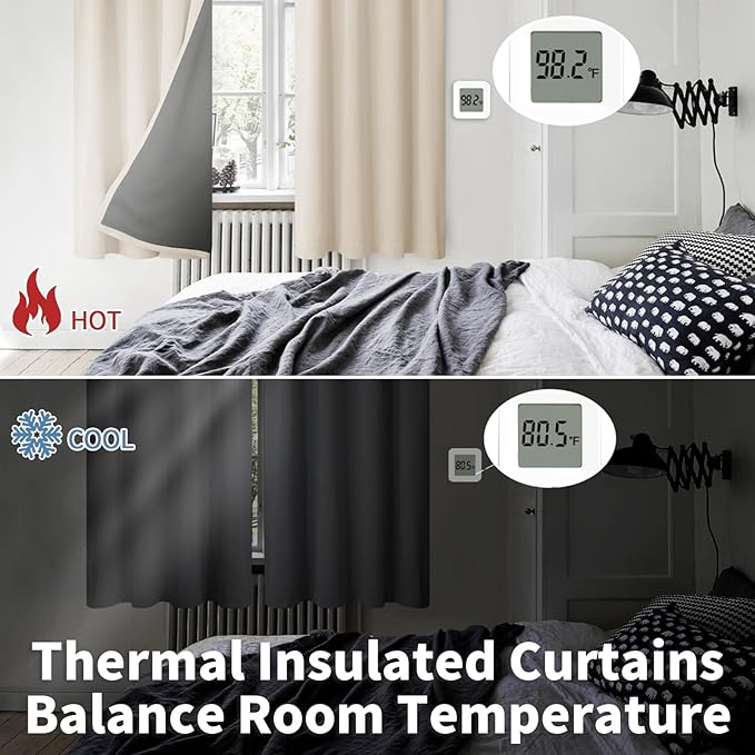 BGment Blackout Curtains for Small Window, Thermal Insulated Full Room - Image 4