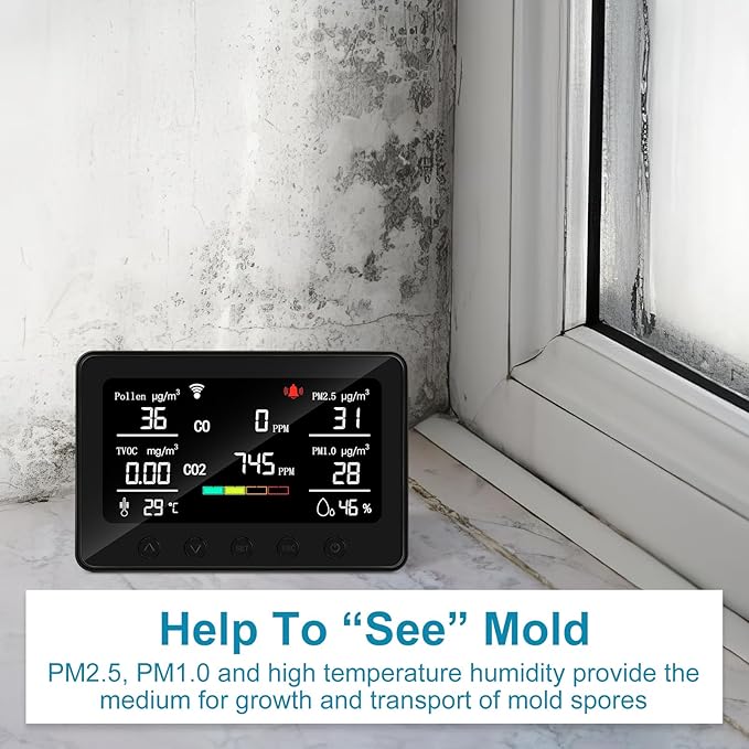 CF-30 Smart WiFi Air Quality Monitor, 15-in-1 Indoor IAQ Monitor - Image 4